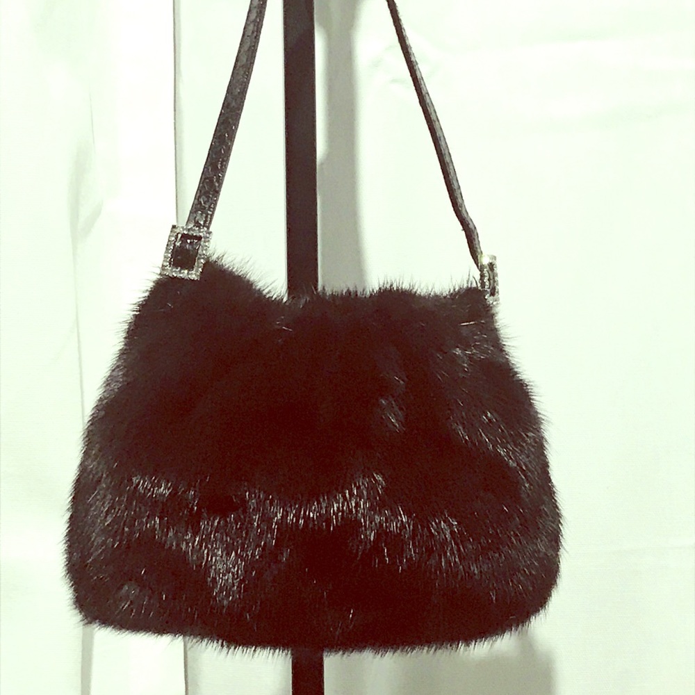 Mink evening bag
